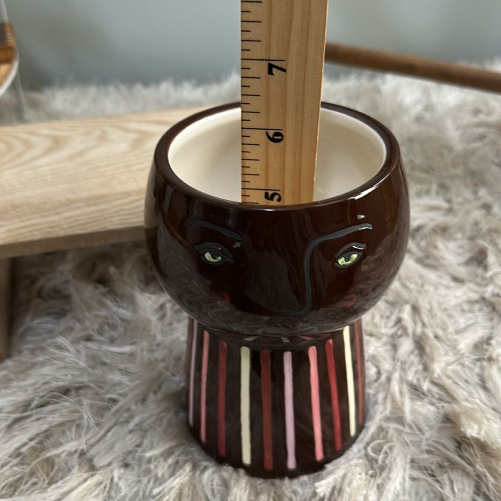 Target Threshold Brown Ceramic Face Planter 2024 New With Tags‎ See Description* - Picture 15 of 17